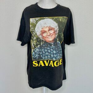 The Golden Girls Sophia Savage T-Shirt in Black 80's Size L 100% Cotton